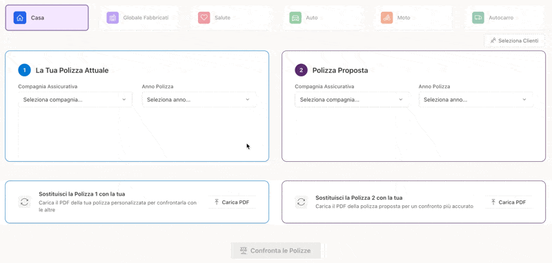 Comparatore RISKASS - esempio di comparazione